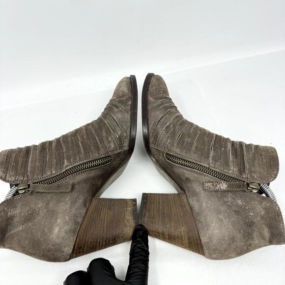 Paul Green Malibu Booties Womens 9 Leather Ankle Boots Boho Western Country - Picture 8 of 11